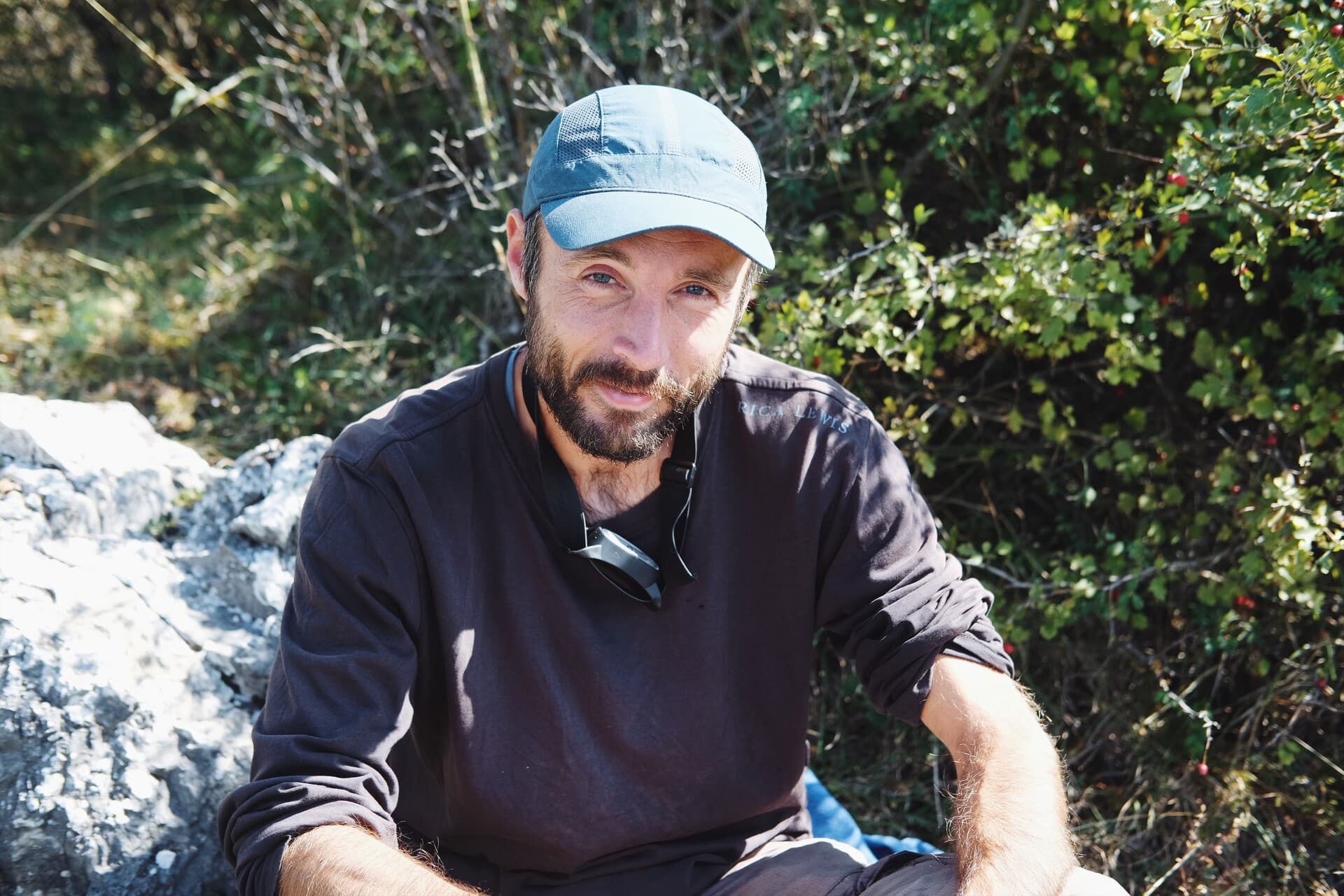 Tourists camped in the mountains